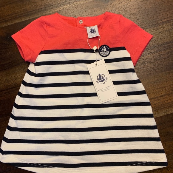 *NEW W/ TAGS* Petit Bateau baby dress (3M) - Picture 2 of 4